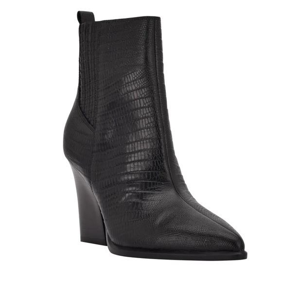 Marc Fisher Mariel Heeled Western Ankle Boots | Women's Size 11 - Picture 6 of 11